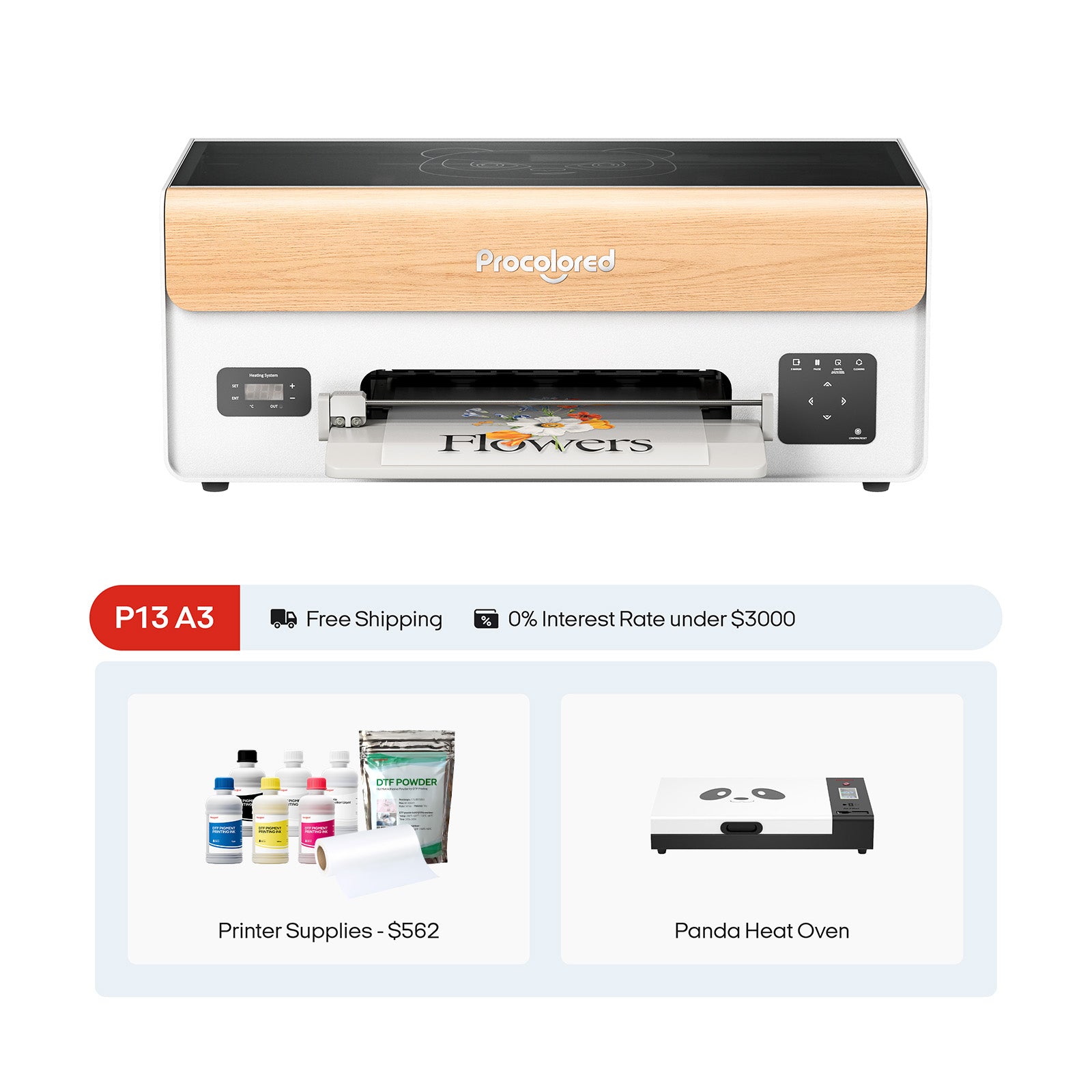 Procolored P13 DTF Printer 13" A3 XP600 & Oven