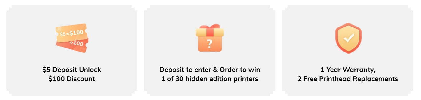 Visual guide to the presale bonus levels: Deposit Bonus, Hidden Edition Giveaway, and Extended Warranty.