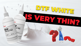What should I do if the white ink is not thick enough on DTF printing?