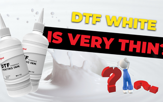 What should I do if the white ink is not thick enough on DTF printing?
