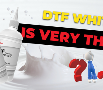 What should I do if the white ink is not thick enough on DTF printing?