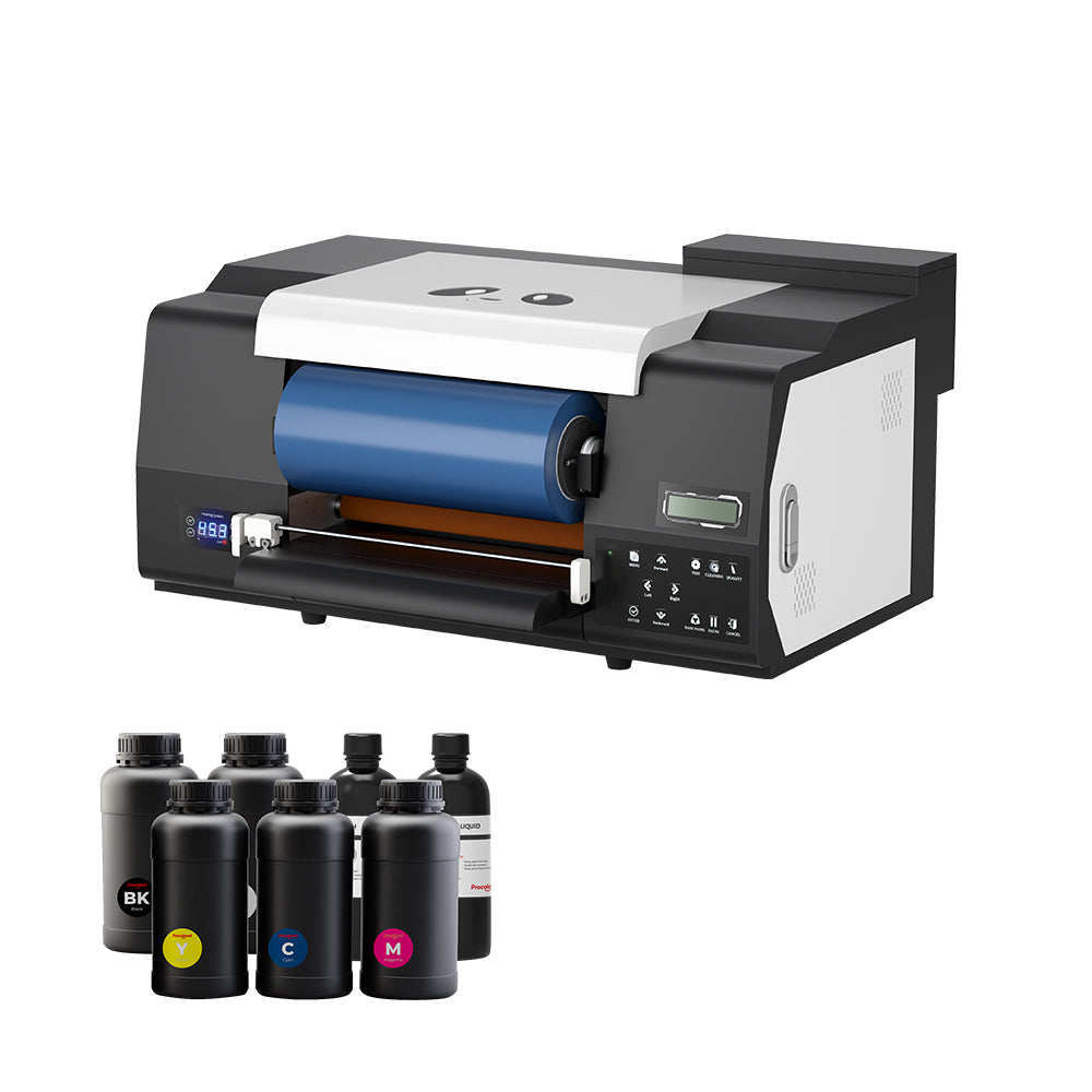 Impresora de pegatinas mini UV DTF A3 de doble cabezal 2 en 1 de 13"