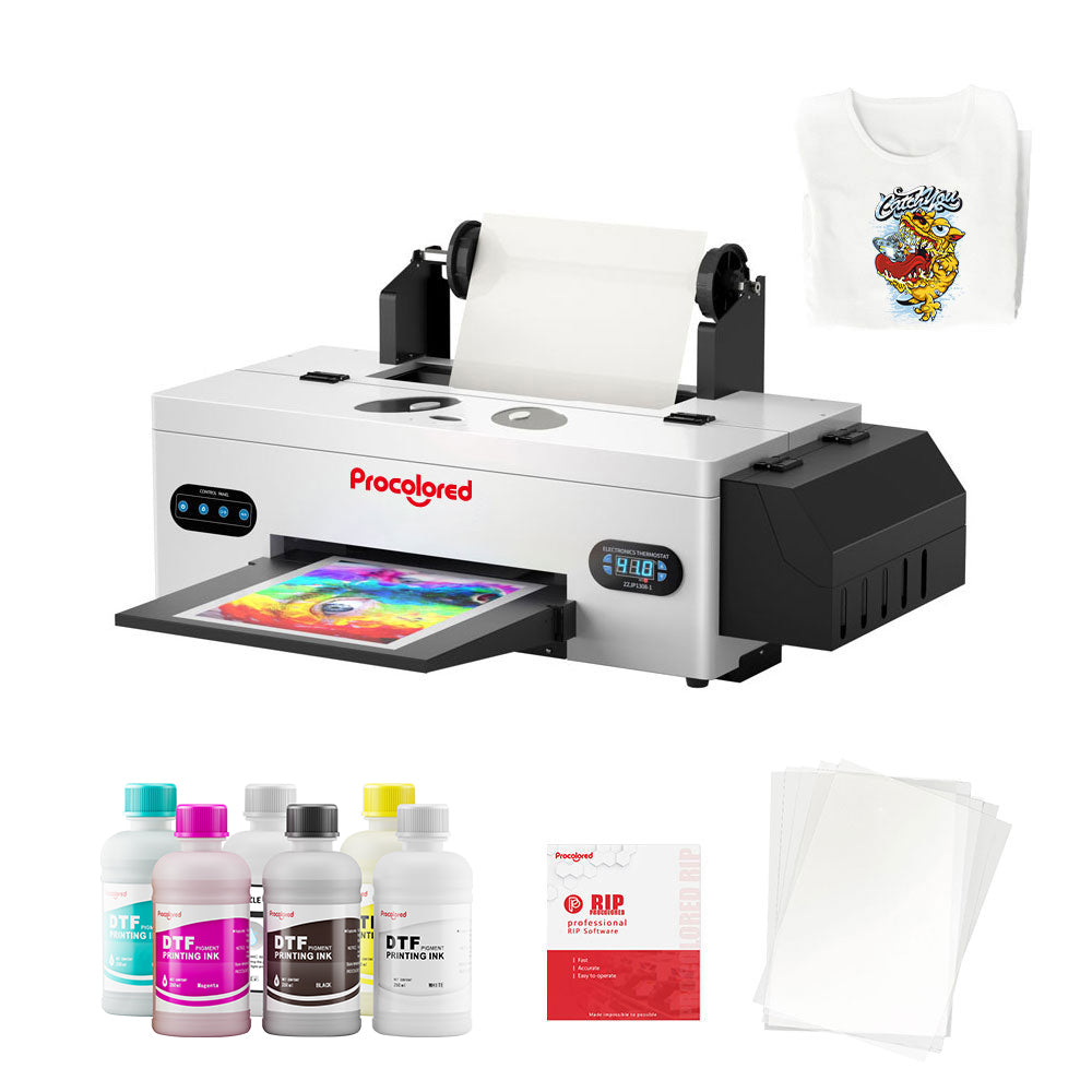  PUNEHOD DTF Printer A3 L1800 DTF Printer Bundle with Roll  Transfer Printer for DIY T-Shirts Direct to Film Printer DTF L1800 Printer  for T-Shirts,Cotton Hoodie,Pillow : Office Products