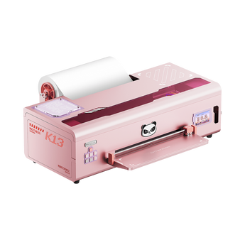 Pink DTF Printer with a panda design