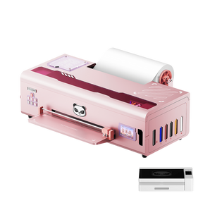 K13 Lite pink DTF printer bundle with smokeless oven for t-shirt printing
