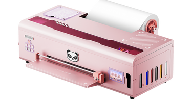 K13 Lite pink DTF printer bundle with smokeless oven for t-shirt printing