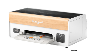 Procolored DTF machine with wooden-themed accessories 