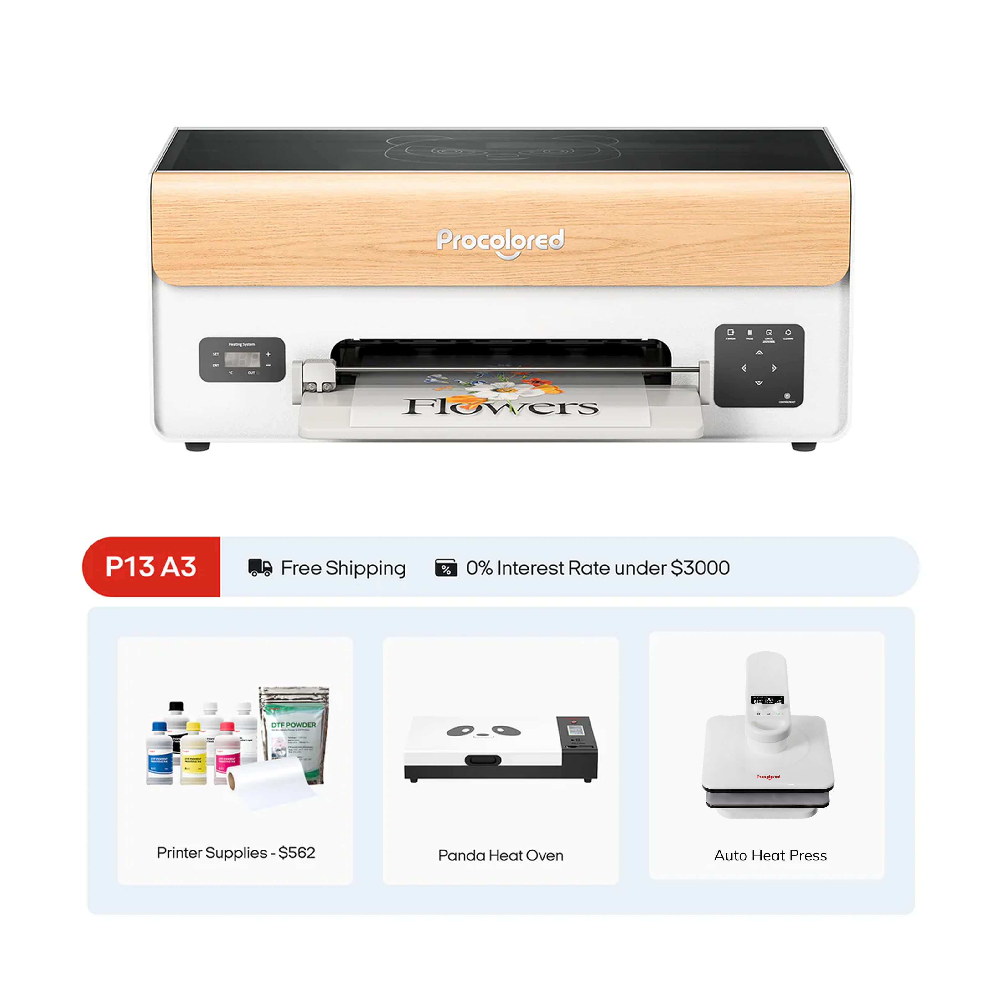 Procolored P13 DTF Printer 13" A3 XP600 & Complete Bundle (MacOS)