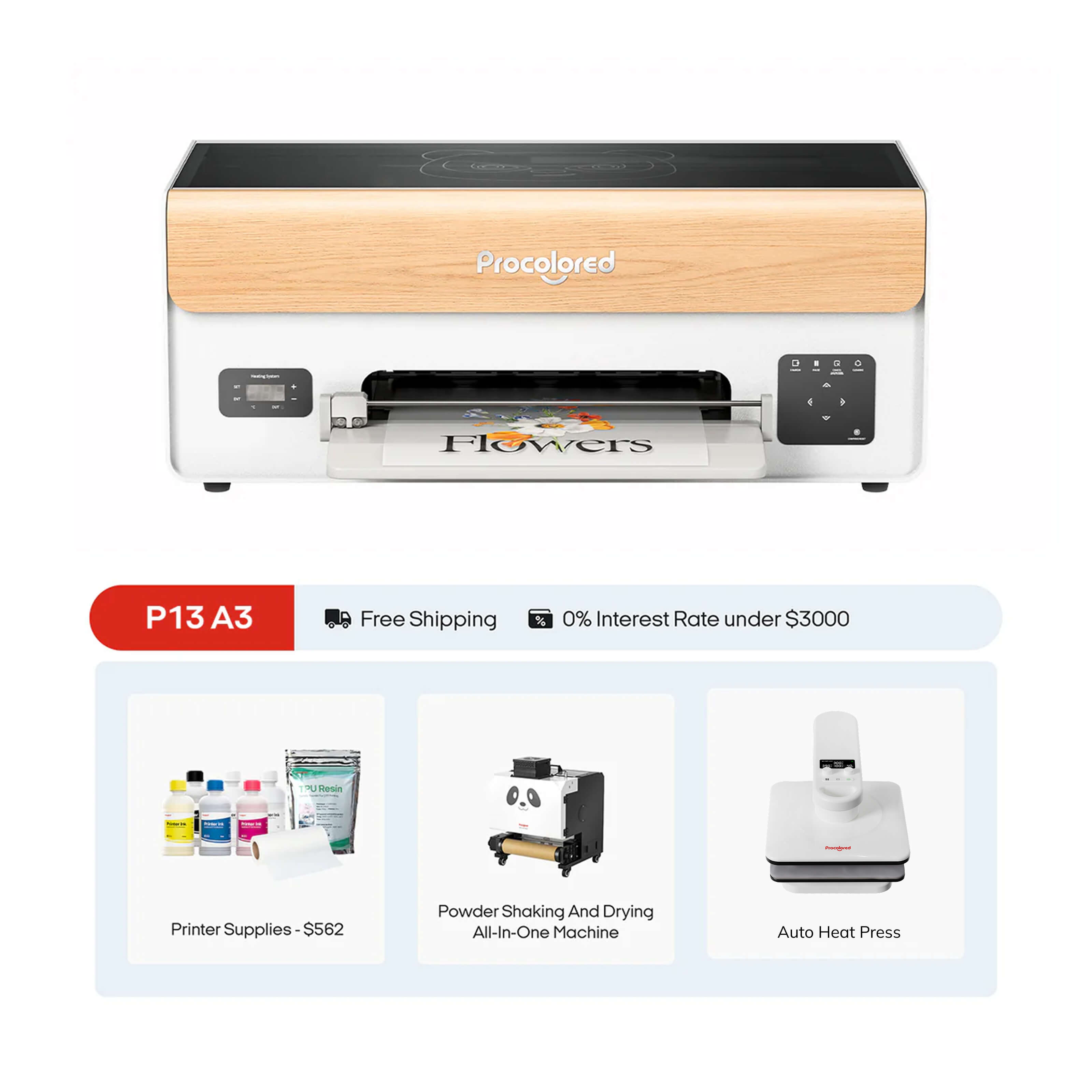 Procolored P13 DTF Printer 13" A3 XP600 & Ultimate Bundle (MacOS)