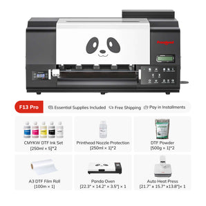 Procolored F13 Pro Panda DTF Printer 13" A3 Dual XP600 & Complete Bundle
