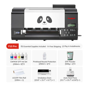 Procolored F13 Pro Panda DTF Printer 13" A3 Dual XP600 & Complete Bundle Premium