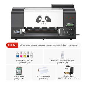 Procolored F13 Pro Panda DTF Printer 13" A3 Dual XP600 & DTF Shaker Bundle