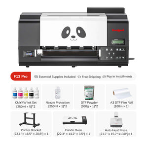 Procolored F13 Pro Panda DTF Printer 13" A3 Dual XP600 + Stand & Complete Bundle
