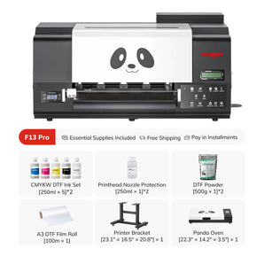 Procolored F13 Pro Panda DTF Printer 13" A3 Dual XP600 + Stand + Oven