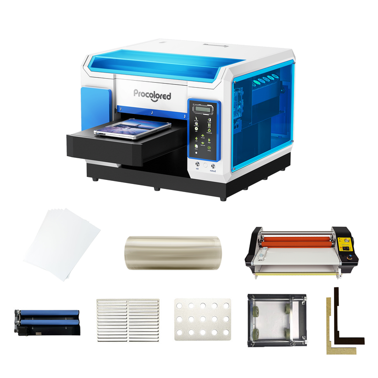 Procolored V11 Pro UV Printer 11.4" A3 Dual TX800 & Jigs & UV Laminator