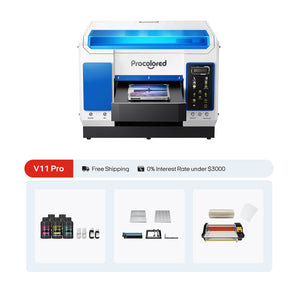 Procolored V11 Pro UV Printer 11.4" A3 Dual TX800 & Jigs & UV Laminator