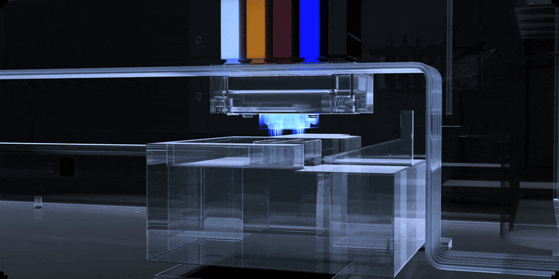 The system operates on a fixed schedule and automatically initiates a cleaning cycle every 10 hours when the device is powered on.