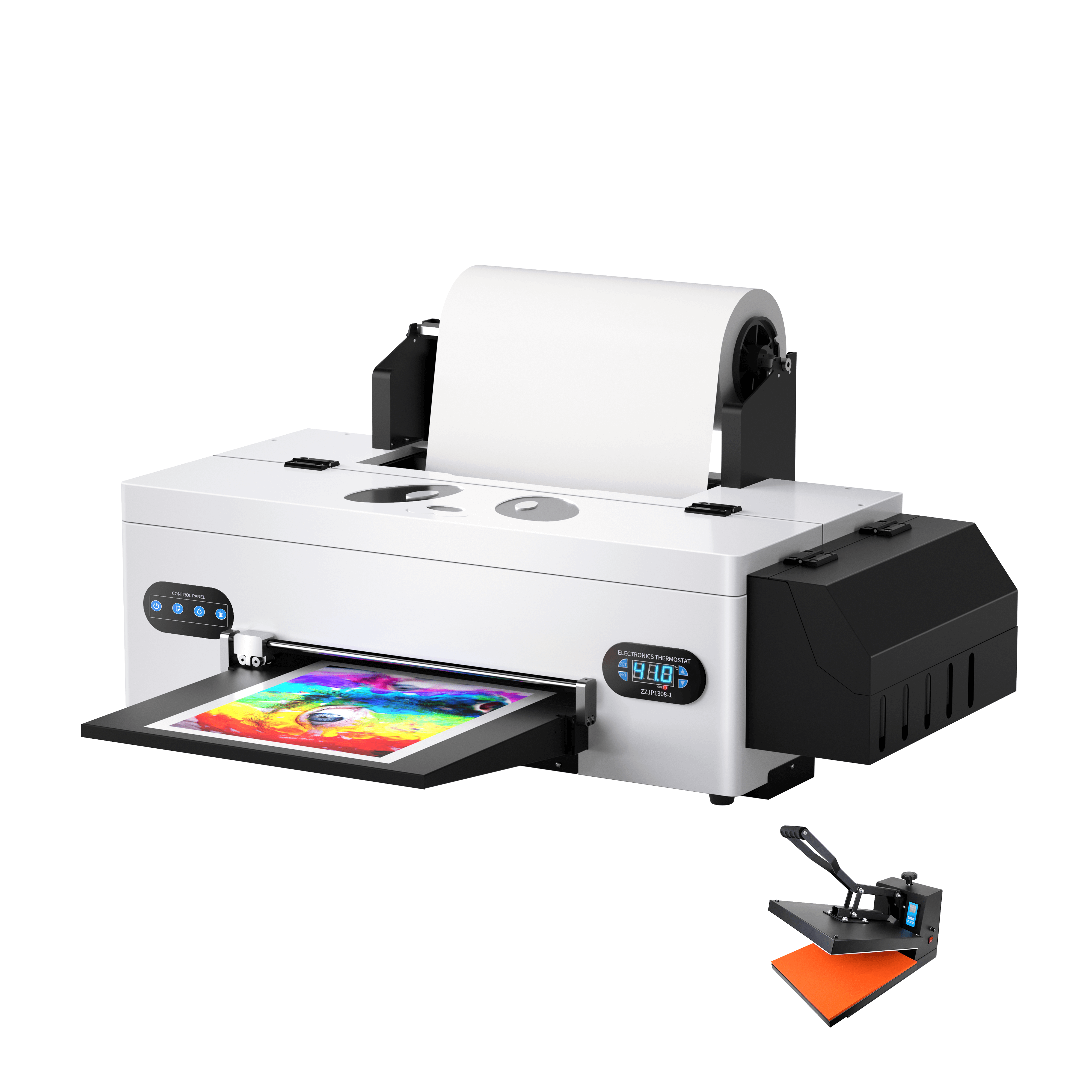 13-Zoll-Einzelkopf-A3-DTF-Drucker, Direkt-zu-Film-Drucker, Walzenversion L1800 und Heißpresse