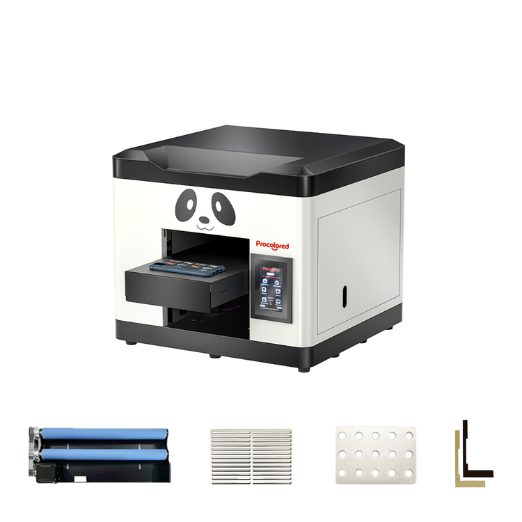 Procolored V6 Panda UV Printer with a digital display and panda face design on the front.